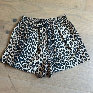 Ganni Leopard shorts